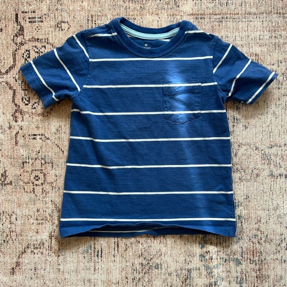 Old Navy Navy Blue Striped Kids Tee